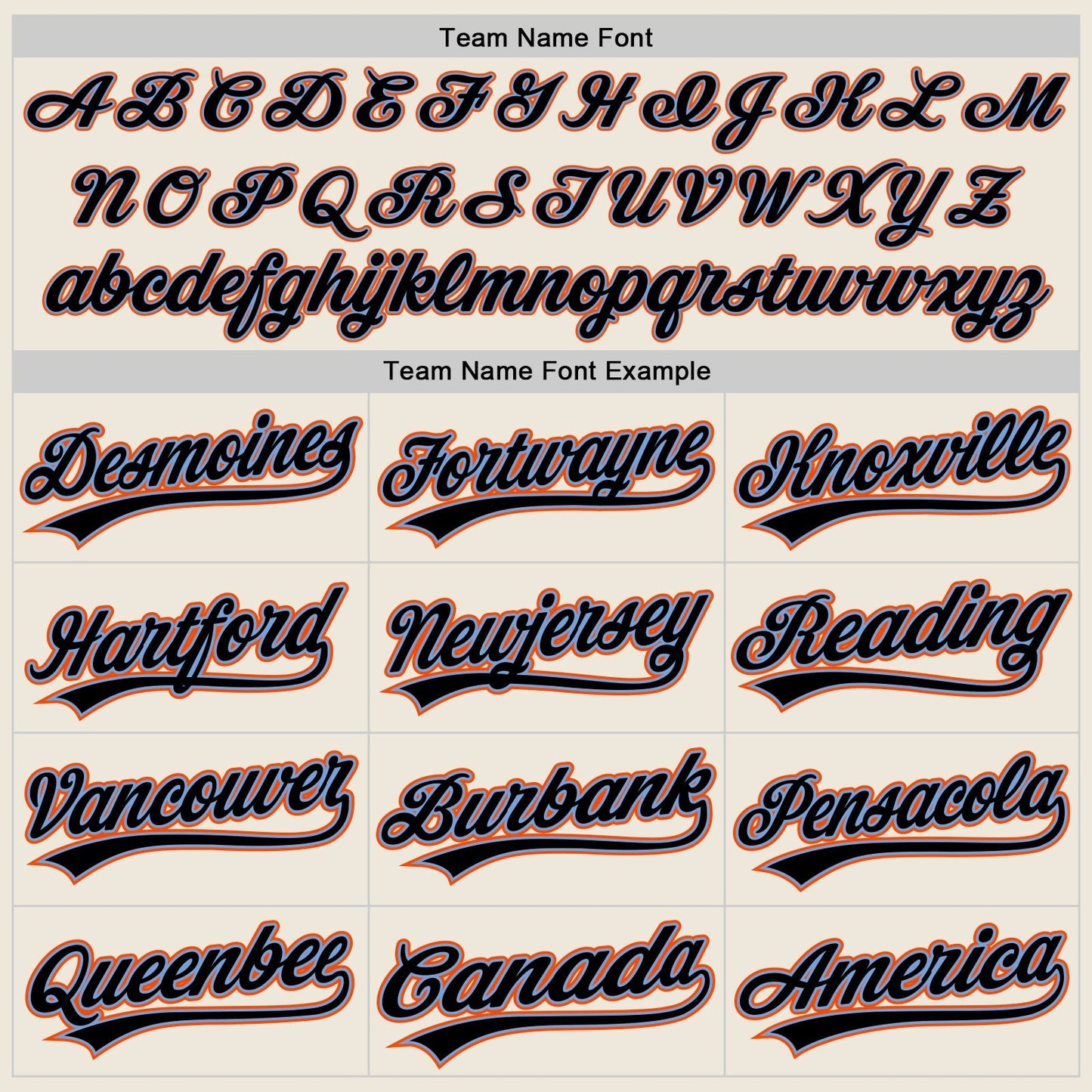 Custom Cream Black Powder Blue-Orange Authentic Baseball Jersey baseball jersey product view 4