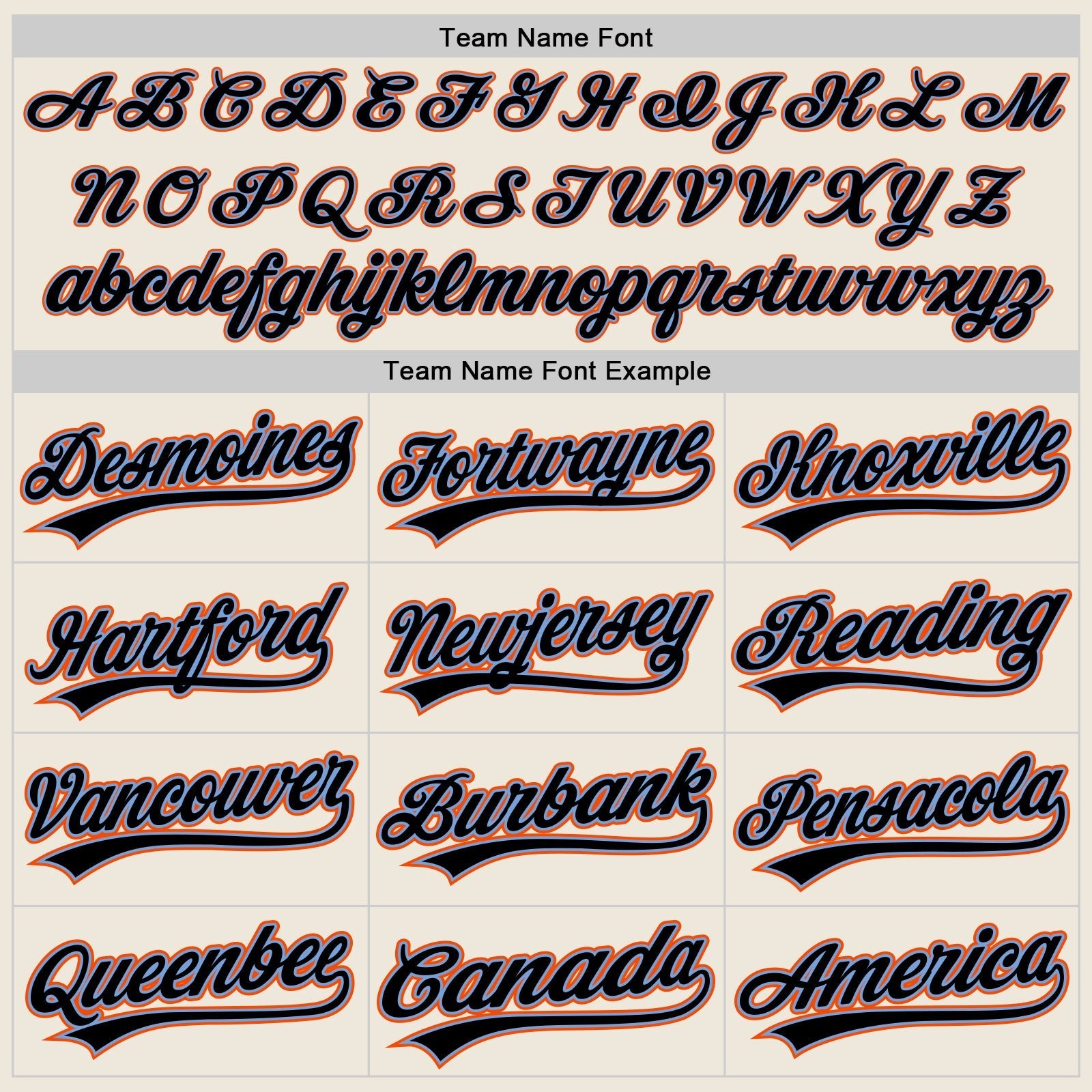 Custom Cream Black Powder Blue-Orange Authentic Baseball Jersey baseball jersey product view 4