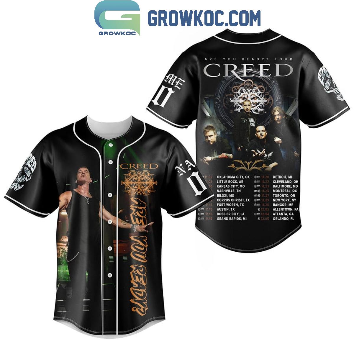 Creed The Schedule Of 2024 Tour Personalized Baseball Jersey baseball jersey product view 1