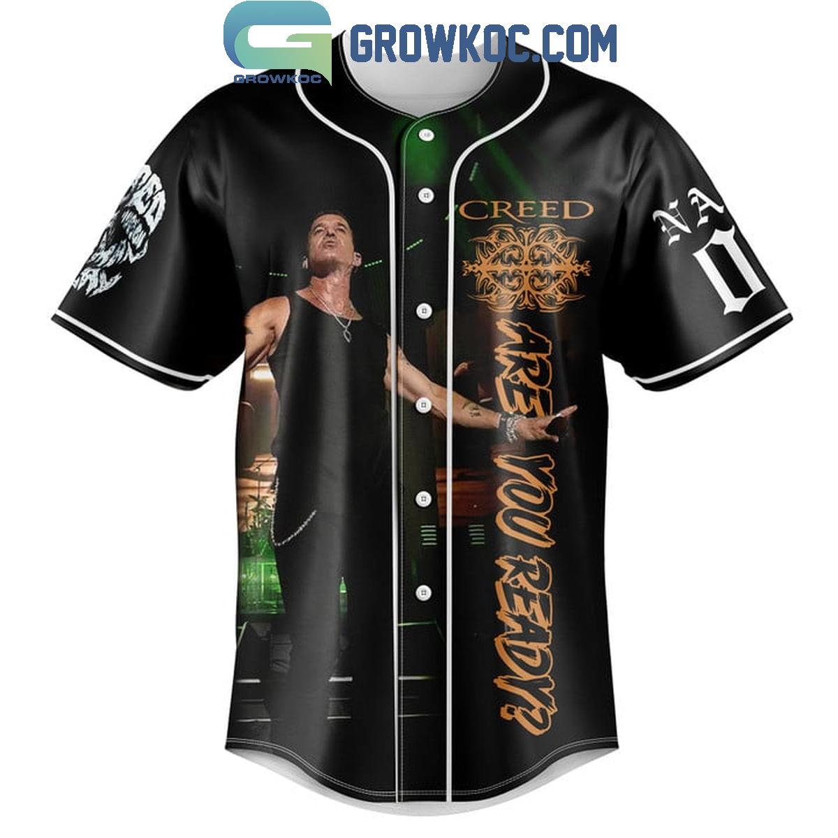 Creed The Schedule Of 2024 Tour Personalized Baseball Jersey baseball jersey product view 2