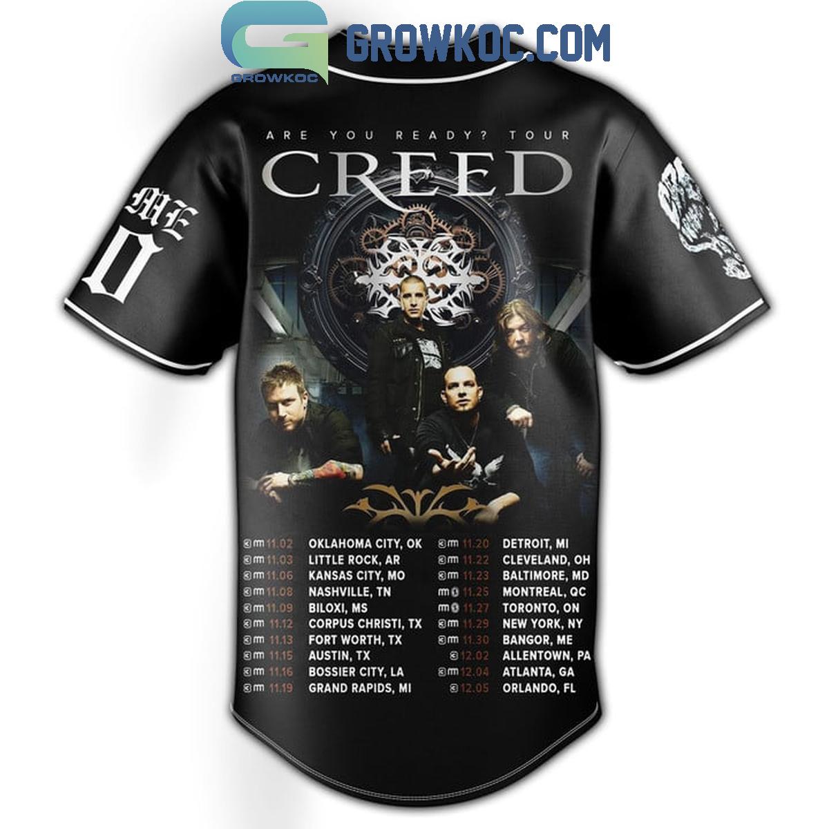 Creed The Schedule Of 2024 Tour Personalized Baseball Jersey baseball jersey product view 3