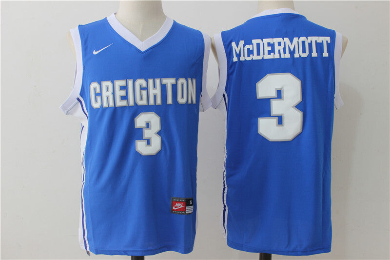 Creighton Bluejays #3 Doug McDermott College Football Jersey football jersey product view 1