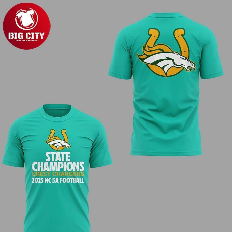Crest Chargers 5A State Championship 2025 Winner Two Sided Shirt Unisex T-shirt, Sweatshirt, Hoodie, Long Sleeve Tee - T-Shirt, Sweatshirt, Hoodie