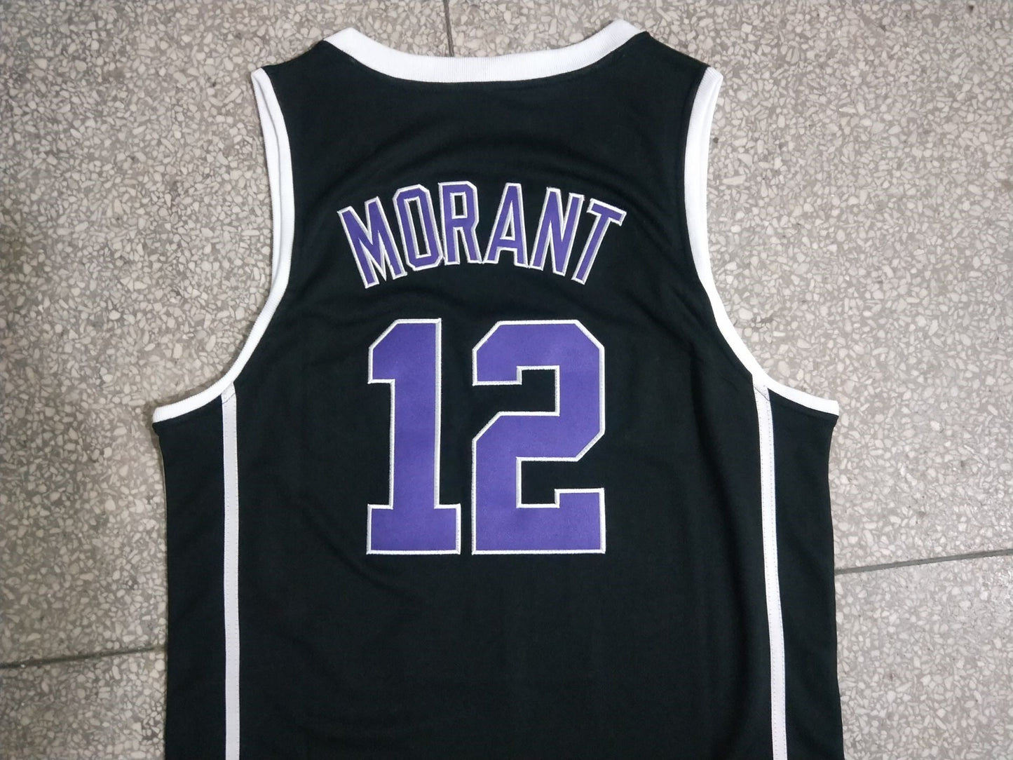 Crestwood Knights #12 Ja Morant Ja - High School 12 Black Embroidered Jersey Style 1 College Football Jersey football jersey product view 1