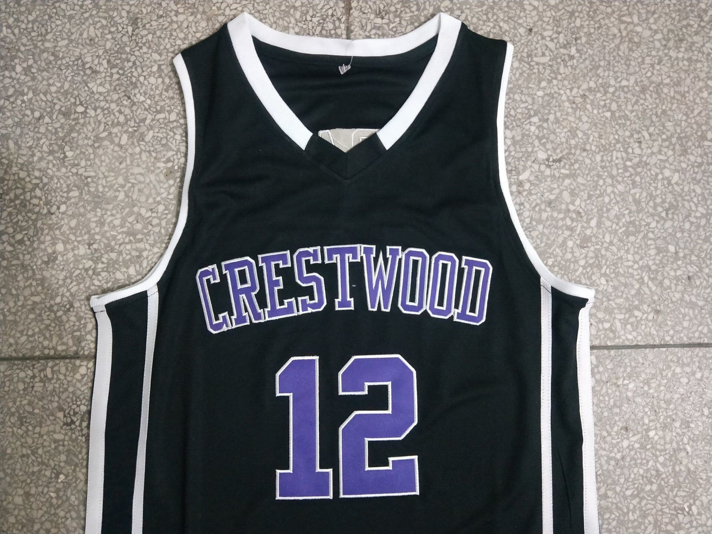 Crestwood Knights #12 Ja Morant Ja - High School 12 Black Embroidered Jersey Style 3 College Football Jersey football jersey product view 1