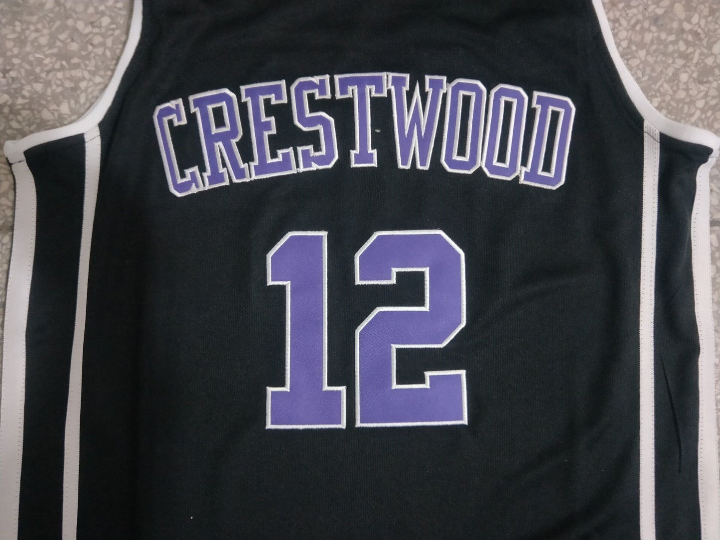 Crestwood Knights #12 Ja Morant Ja - High School 12 Black Embroidered Jersey Style 4 College Football Jersey football jersey product view 1