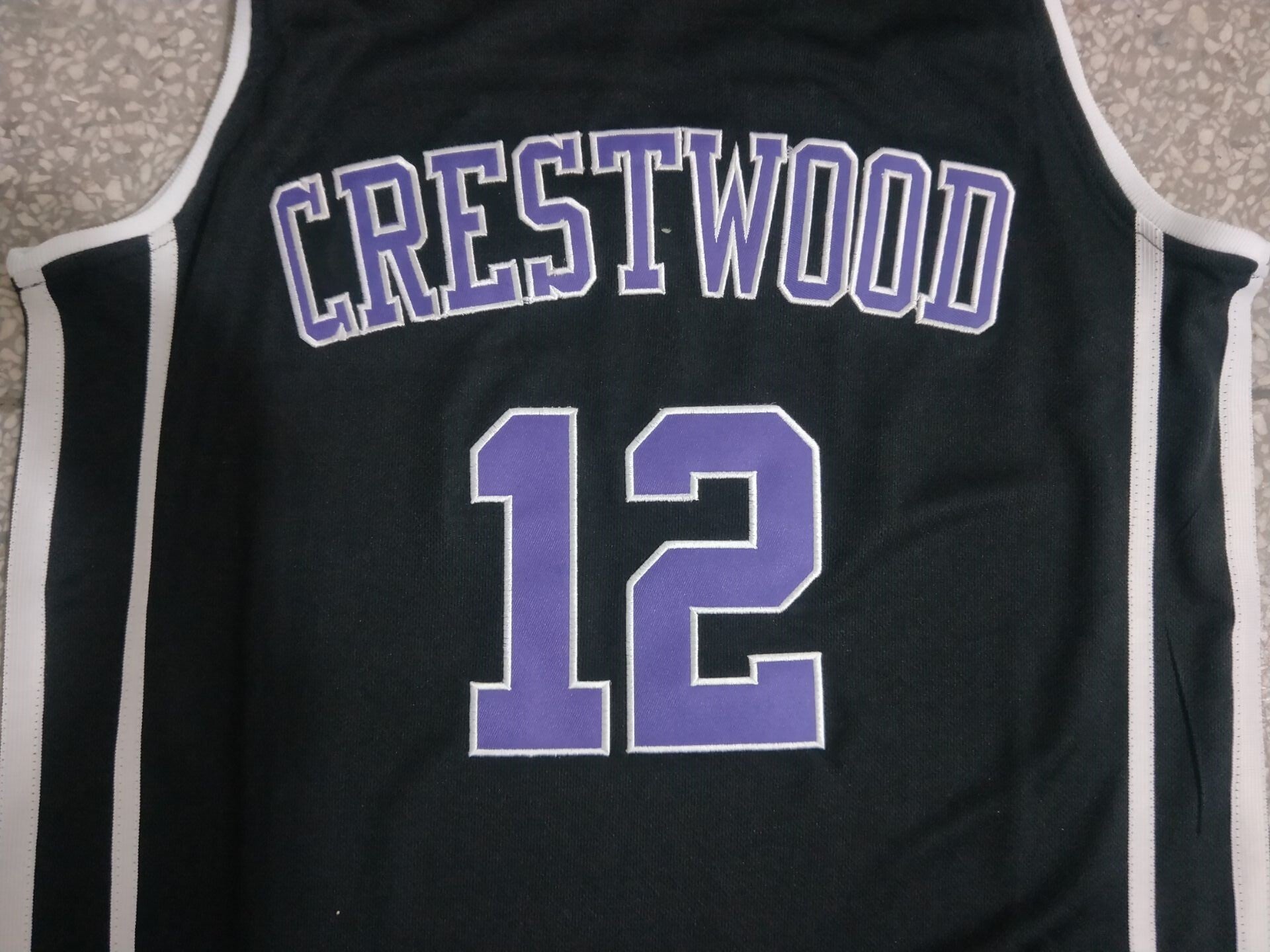 Crestwood Knights #12 Ja Morant Ja - High School 12 Black Embroidered Jersey Style 4 College Football Jersey football jersey product view 1