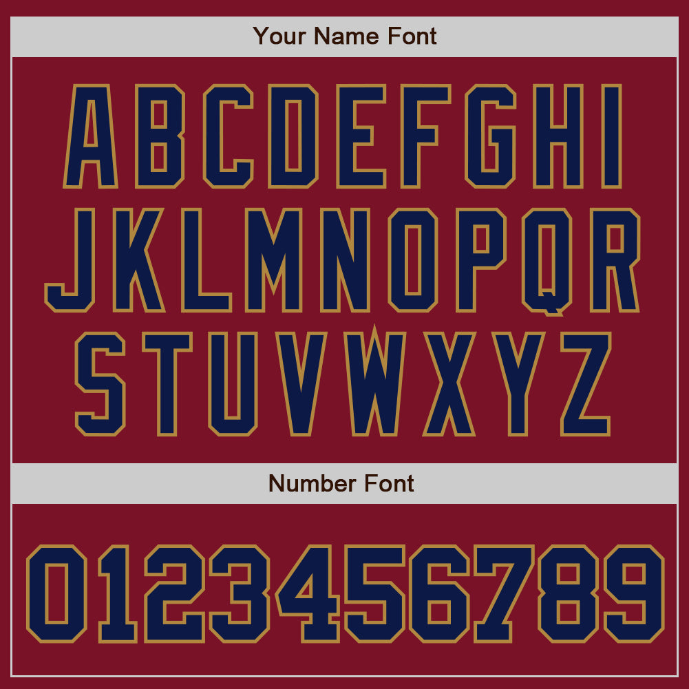 Custom Crimson Navy-Old Gold Authentic Baseball Jersey baseball jersey product view 5