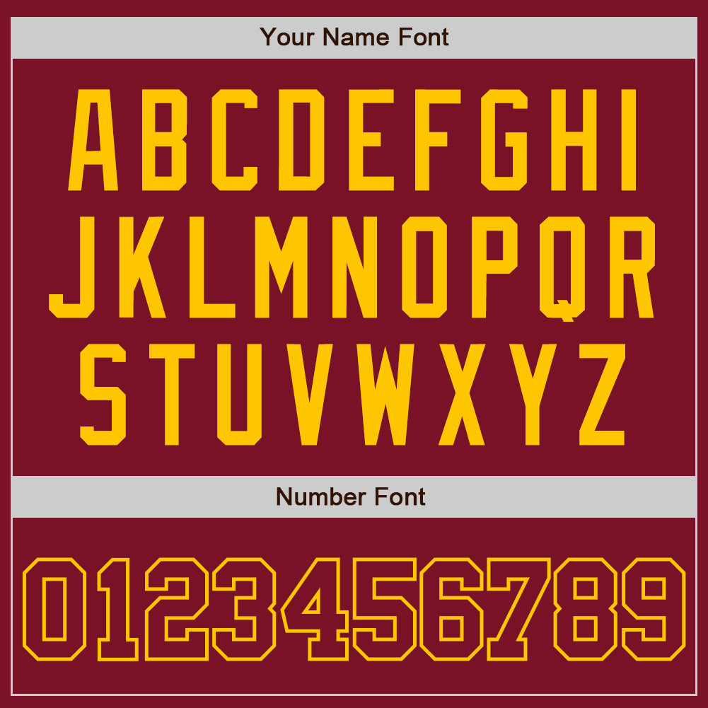 Custom Crimson Crimson-Gold Authentic Baseball Jersey baseball jersey product view 5