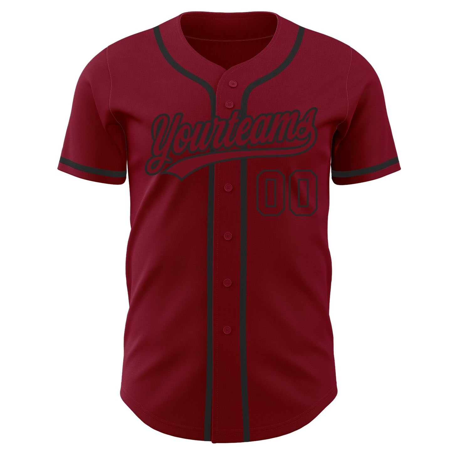 Custom Crimson Crimson-Black Authentic Baseball Jersey baseball jersey product view 2