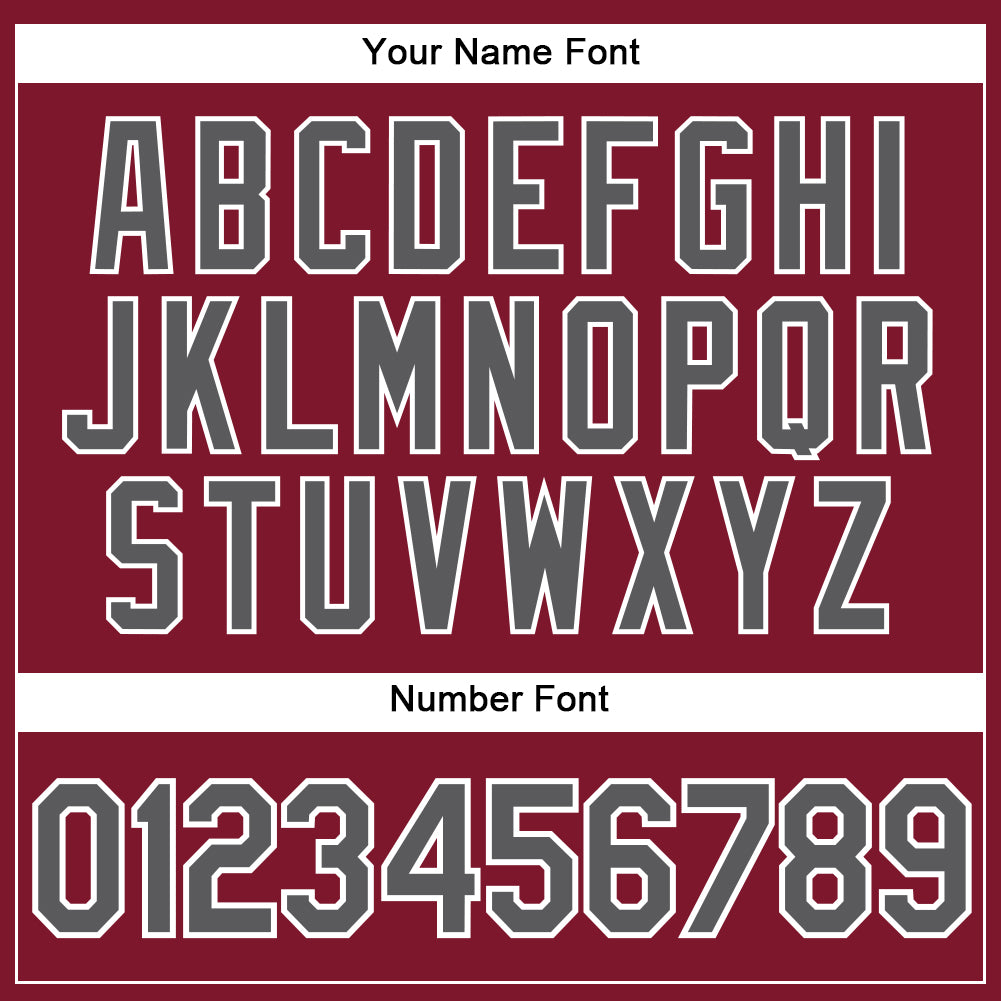 Custom Crimson White Pinstripe Steel Gray Authentic Baseball Jersey baseball jersey product view 5