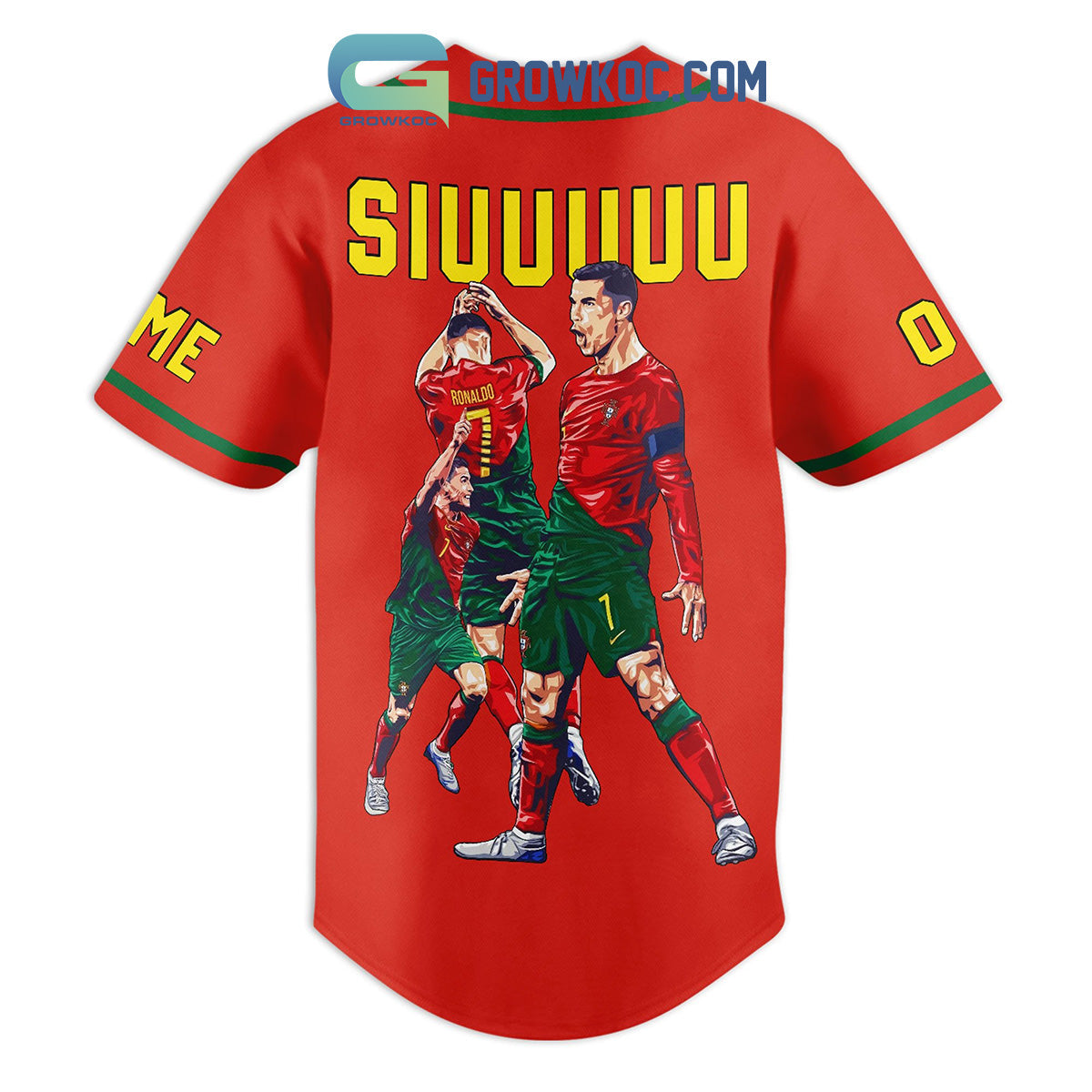Cristiano Ronaldo CR7 Siuu Christmas Personalized Baseball Jersey baseball jersey product view 2