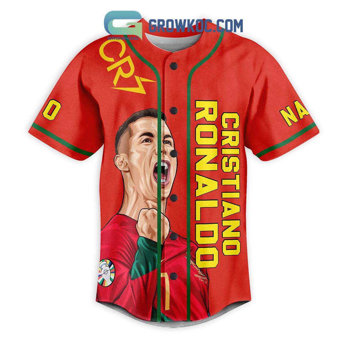 Cristiano Ronaldo CR7 Siuu Christmas Personalized Baseball Jersey baseball jersey product view 3