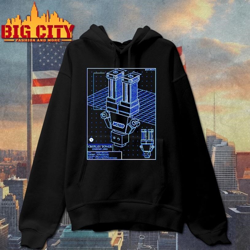 Crosley Tower Blueprint - Adult & Kids T-Shirts, Sweatshirts & Hoodies apparel design preview 2