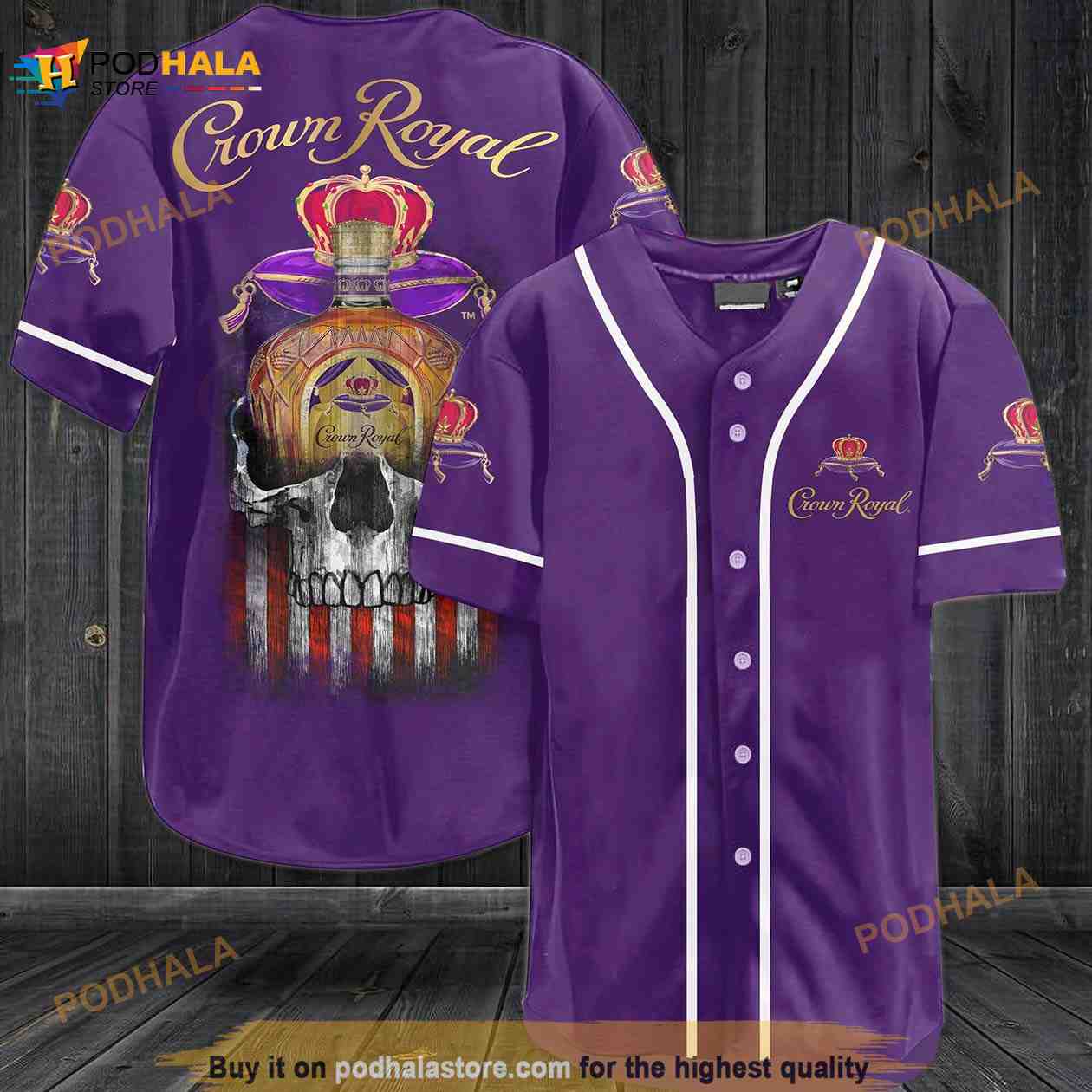 Crown Royal 3D Baseball Jersey E3u baseball jersey product view 1