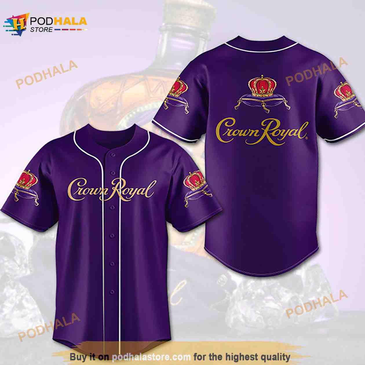Crown Royal 3D Baseball Jersey baseball jersey product view 1