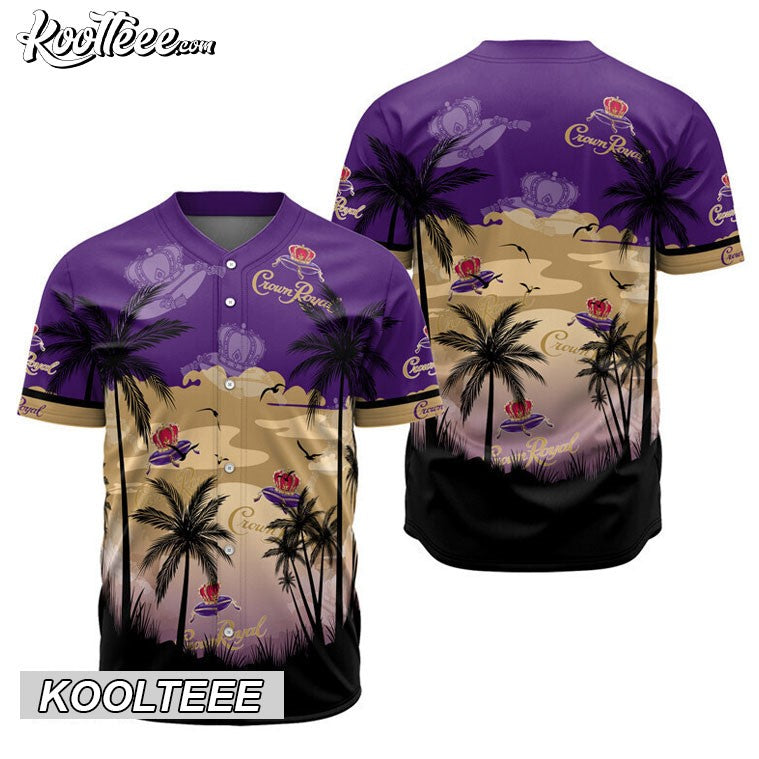 Crown Royal Coconut Trees Baseball Jersey baseball jersey product view 1