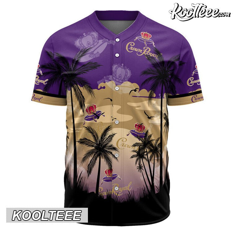 Crown Royal Coconut Trees Baseball Jersey baseball jersey product view 2