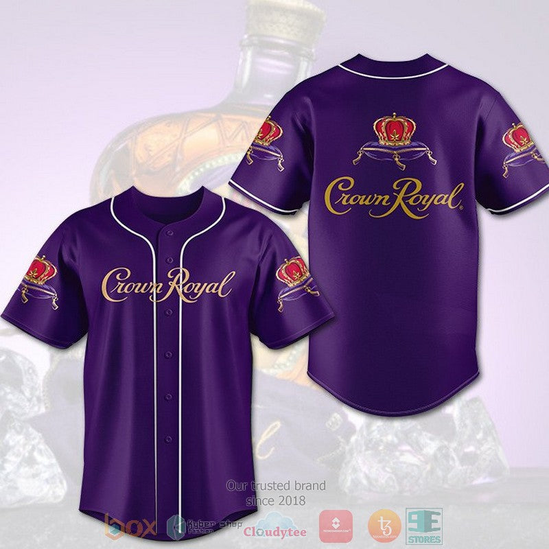 Crown Royal dark purple Baseball shirt baseball jersey product view 1