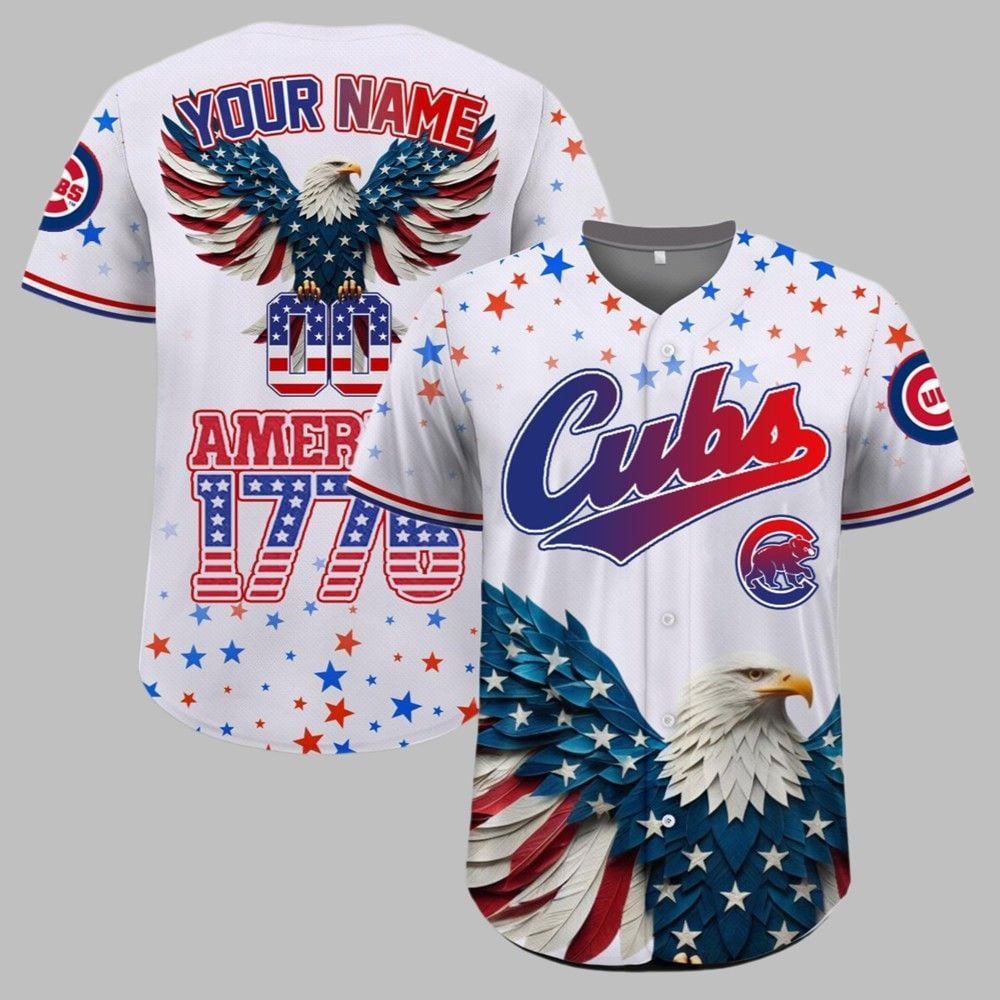 Cubs Independence Day Baseball Jersey 2025 baseball jersey product view 1