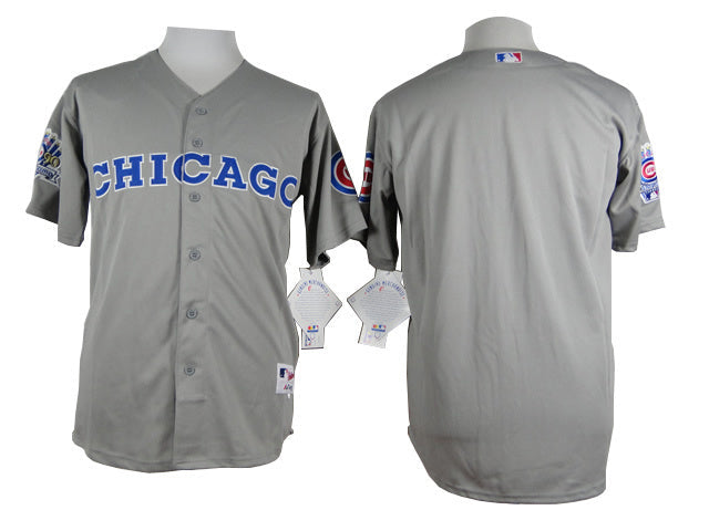 Cubs Blank Gray 1990 Inverted Baseball Jersey baseball jersey product view 1