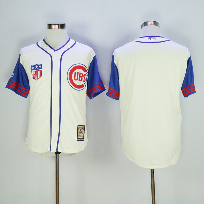 Cubs Blank Off-White 1942 Retro Fan Edition Baseball Jersey baseball jersey product view 1