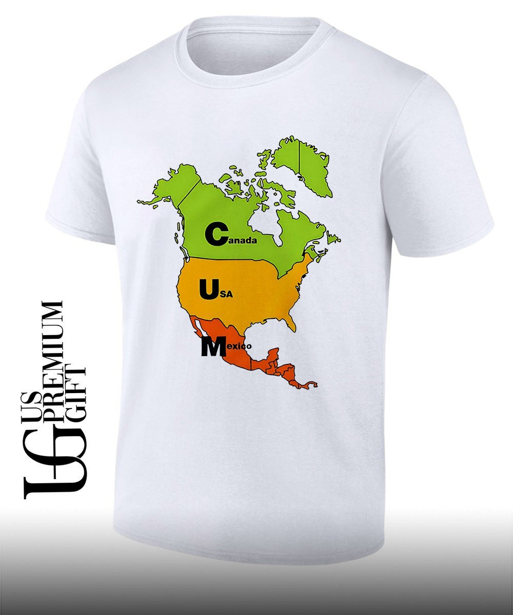 Cum Map Canada USA and Mexico shirt Unisex T-shirt, Sweatshirt, Hoodie, Long Sleeve Tee - T-Shirt, Sweatshirt, Hoodie