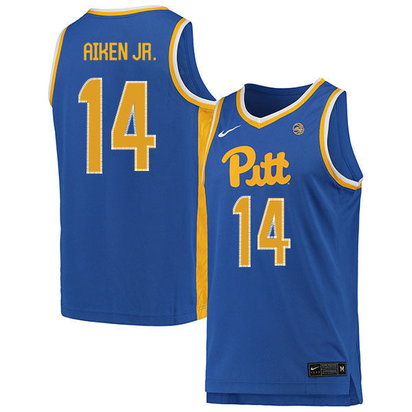 Curtis Aiken Jr.14 Blue College Football Jersey football jersey product view 1