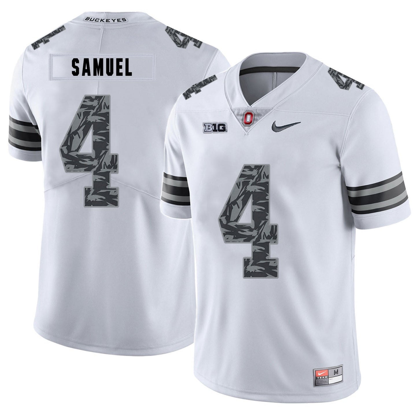 Curtis Samuel 4 Pattern White College Football Jersey football jersey product view 1