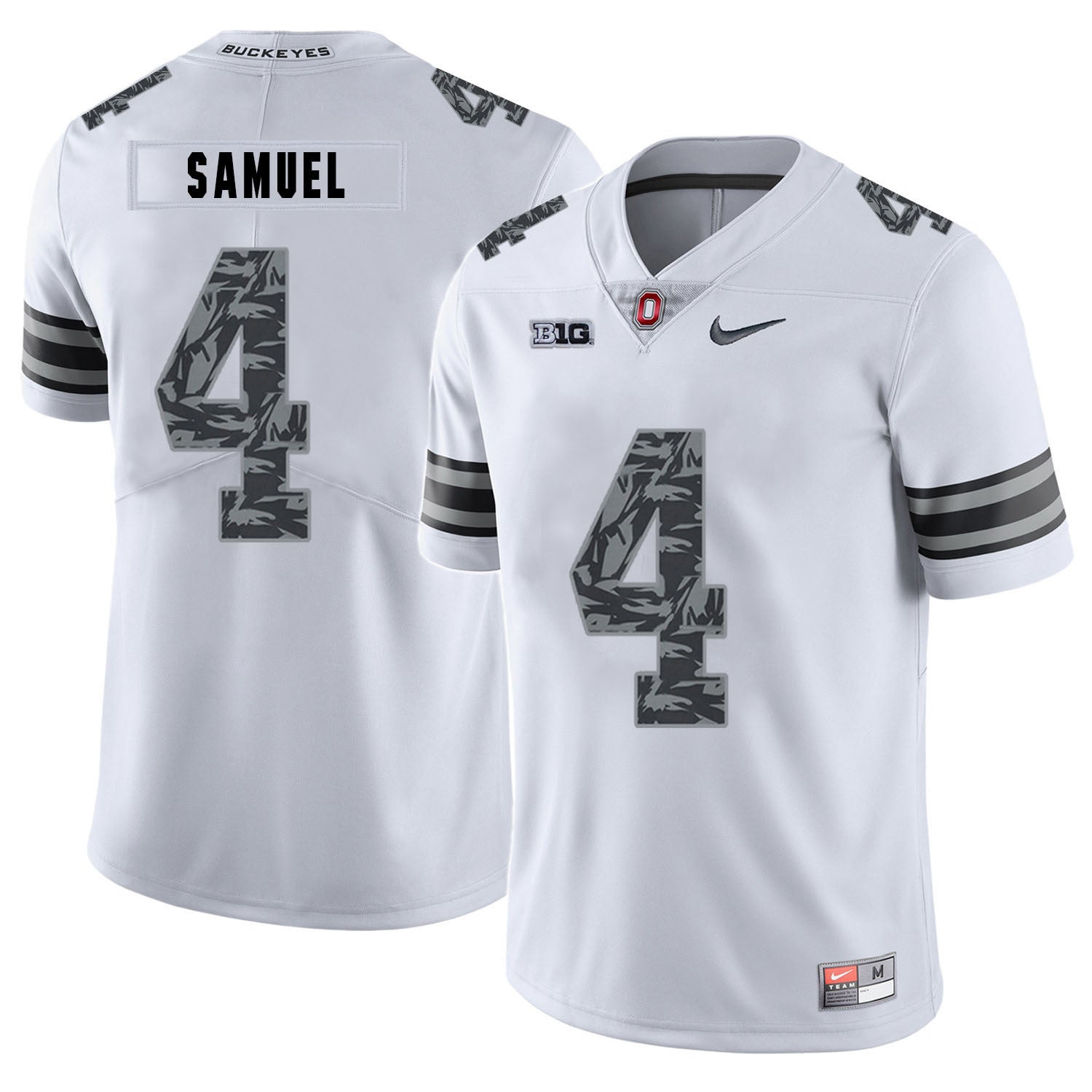 Curtis Samuel 4 Pattern White College Football Jersey football jersey product view 1