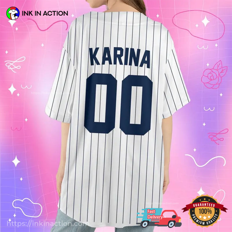 Custom Aespa Kpop Collection Baseball Jersey baseball jersey product view 2