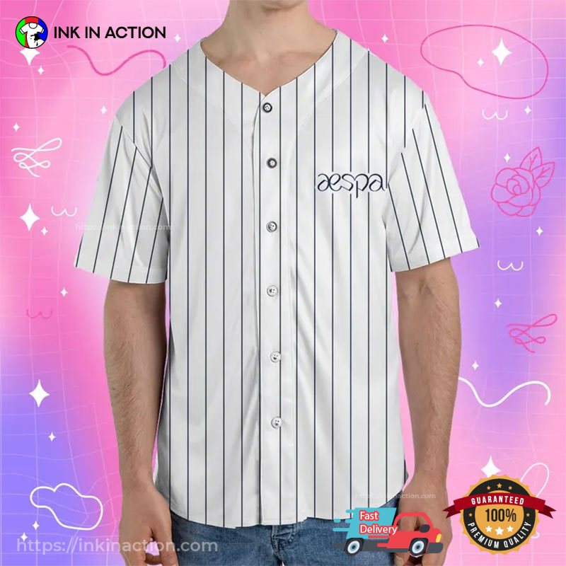 Custom Aespa Kpop Collection Baseball Jersey baseball jersey product view 3
