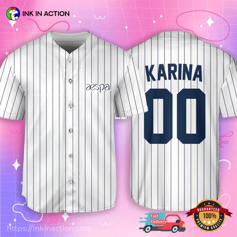 Custom Aespa Kpop Collection Baseball Jersey baseball jersey product view 4
