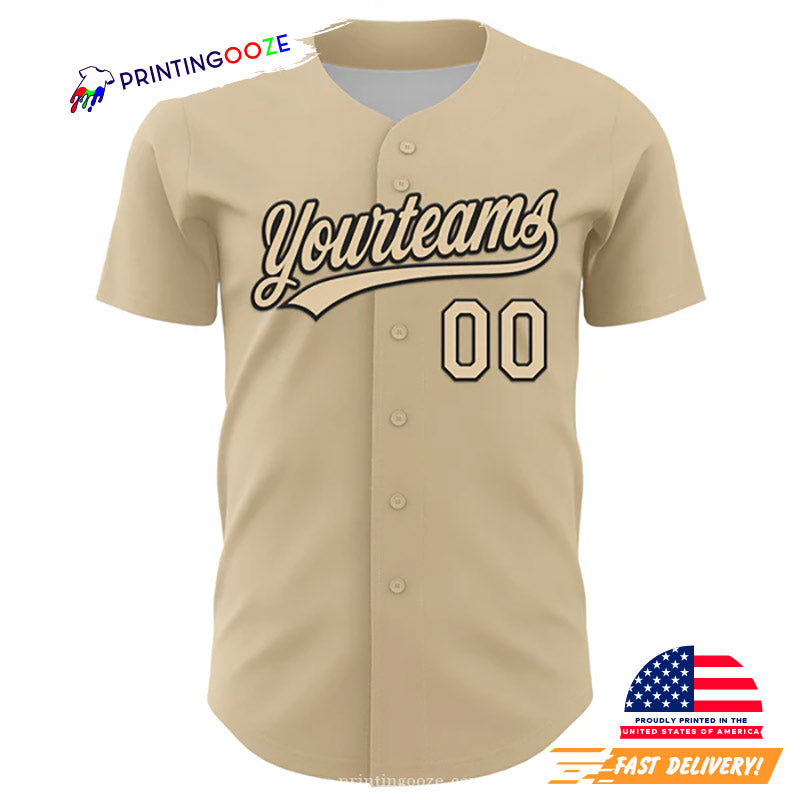 Custom City Cream Black Black History Month Baseball Jersey baseball jersey product view 2