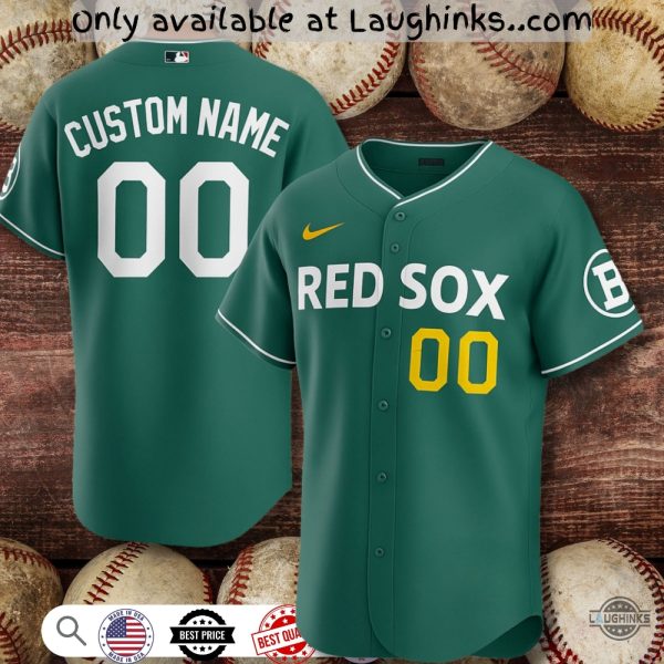 Custom Green Boston Red Sox City Connect 2025 Jersey Shirt baseball jersey product view 1