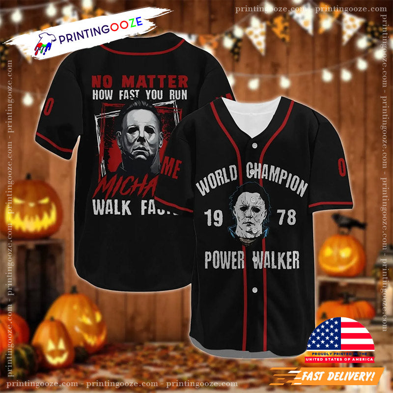Custom Michael Myers The Killer Halloween Baseball Jersey baseball jersey product view 1