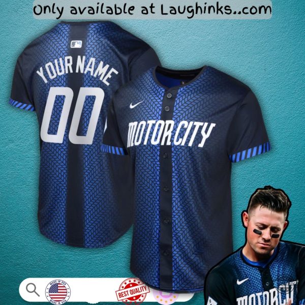 Custom Name Detroit Tiger Motor City Baseball Jersey Shirt 2025 City Connect baseball jersey product view 1