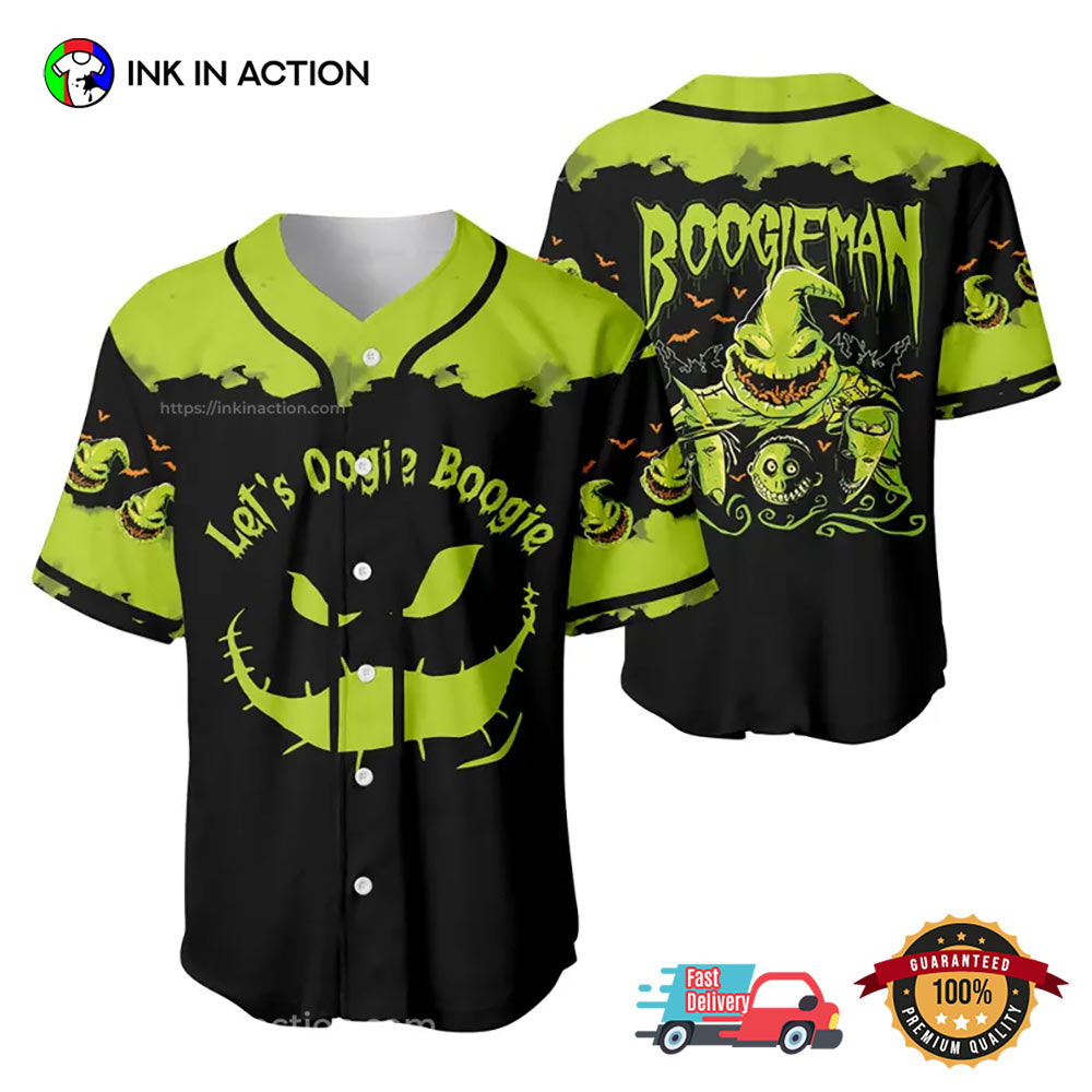 Custom Oogie Boogie Nightmare Before Baseball Jersey baseball jersey product view 1