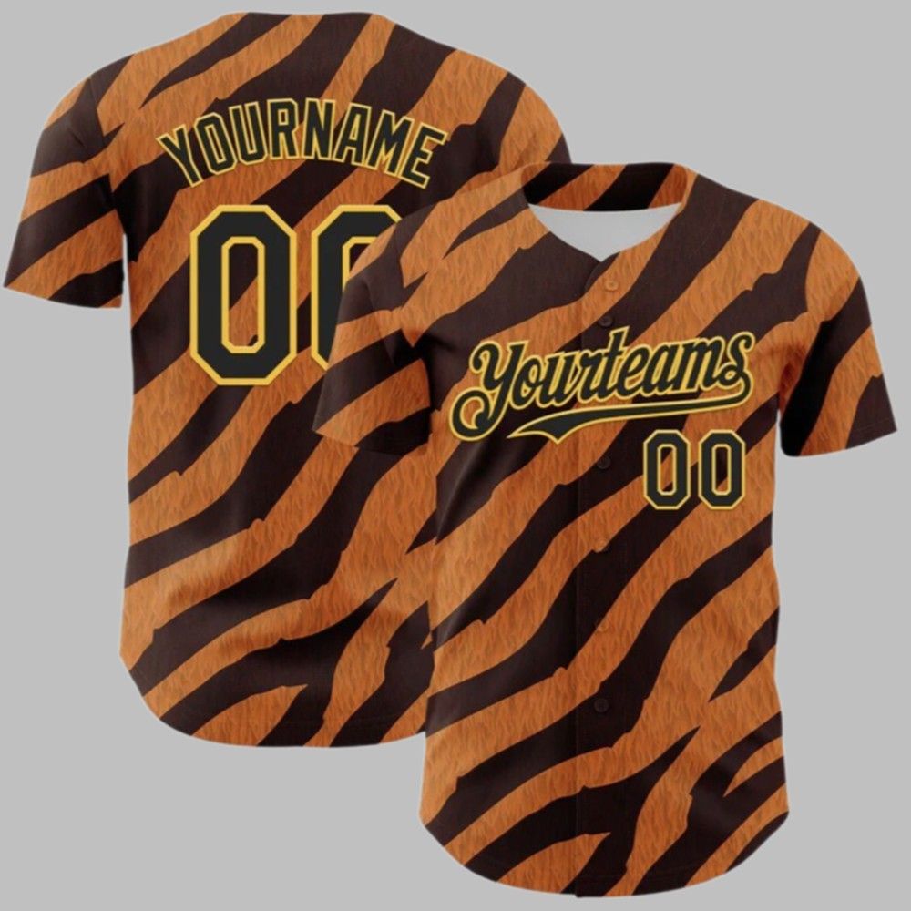 Custom Pattern Rave Party Animal Tiger And Leopard Print Jersey sports jersey product view 1