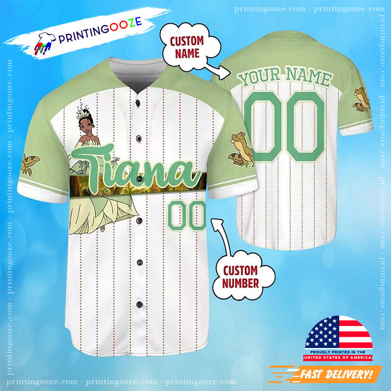 Custom Princess Tiana Baseball Jersey baseball jersey product view 1