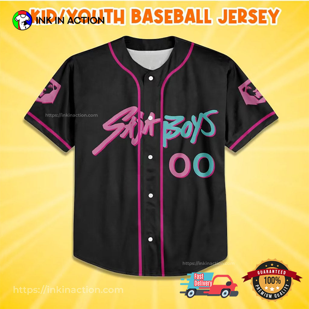 Custom Saja Boy Fans Black Baseball Jersey baseball jersey product view 3