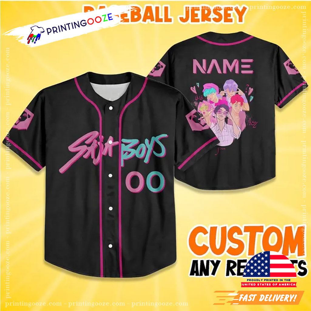 Custom Saja Boy Kpop Idol Baseball Jersey baseball jersey product view 1