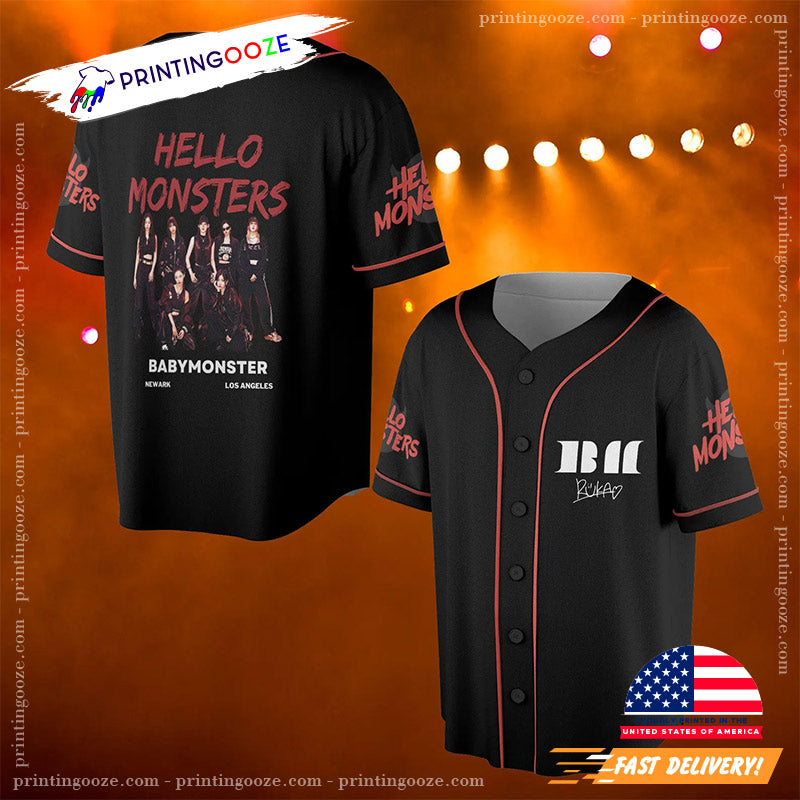 Custom Sign Babymonster Hello Monster World Tour 2025 Baseball Jersey baseball jersey product view 1