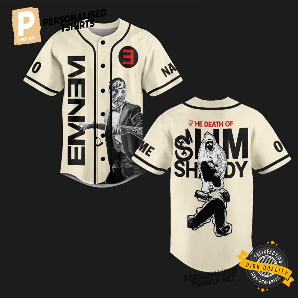 Custom The Death Of Slim Shady New Album Eminem Baseball Jersey baseball jersey product view 1