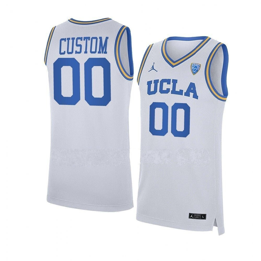 Custom UCLA Bruins NCAA Basketball Replica Jersey White College Football Jersey football jersey product view 1