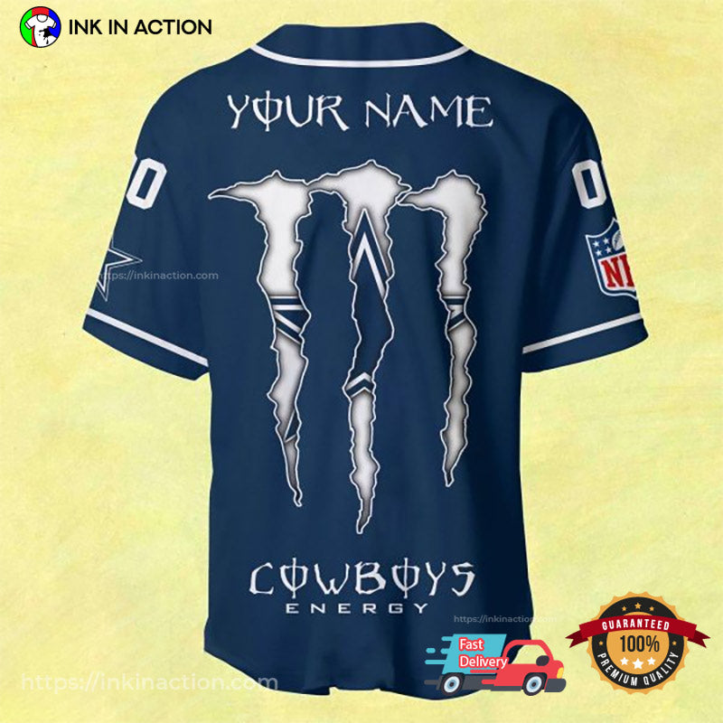 Customized Name Dallas Cowboys Baseball Jersey baseball jersey product view 2