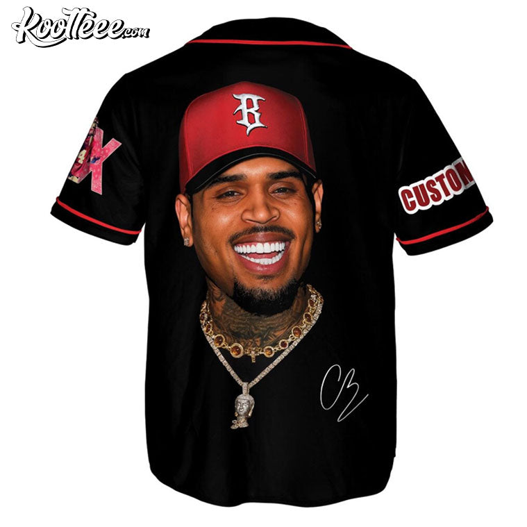 Customized Retro Chris Brown Breezy Bowl XX Baseball Jersey baseball jersey product view 3