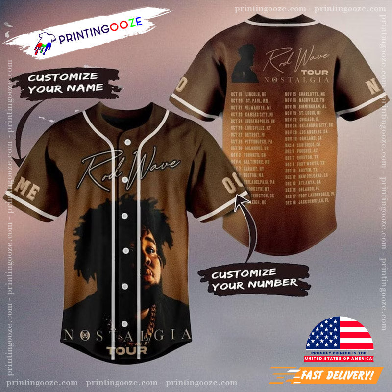 Customized Rod Wave Album Baseball Jersey baseball jersey product view 1