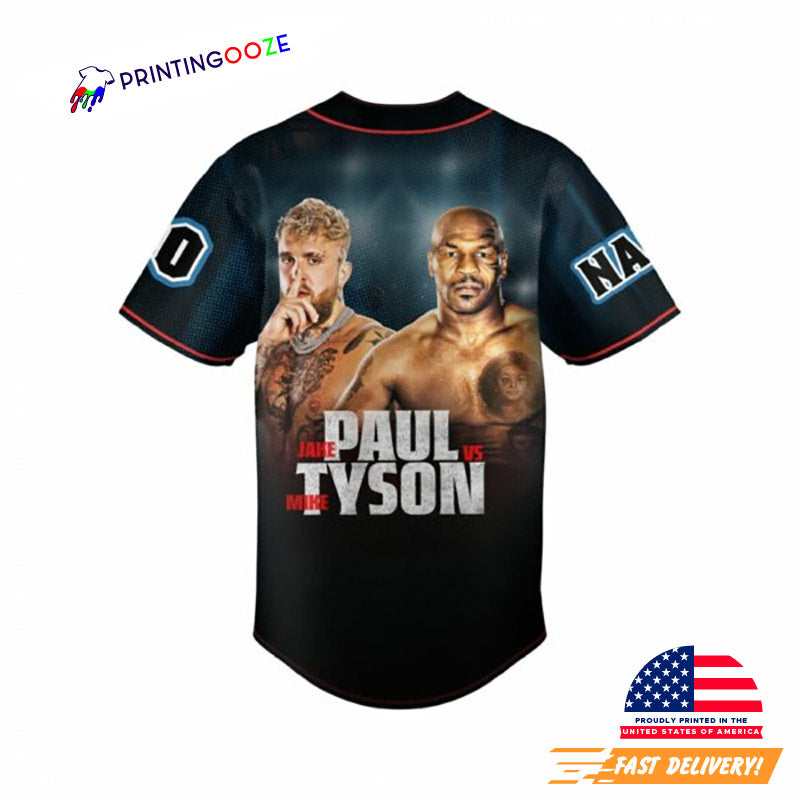 Customized The King Is Back Paul Vs Tyson Baseball Jersey baseball jersey product view 2