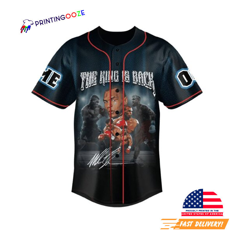 Customized The King Is Back Paul Vs Tyson Baseball Jersey baseball jersey product view 3